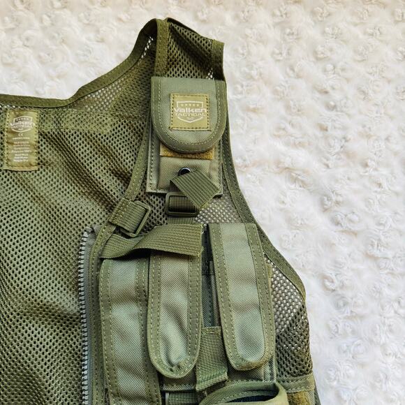 Valken Tactical Adult Crossdraw Airsoft Paintball Olive Green Vest Sz Medium - Picture 3 of 16